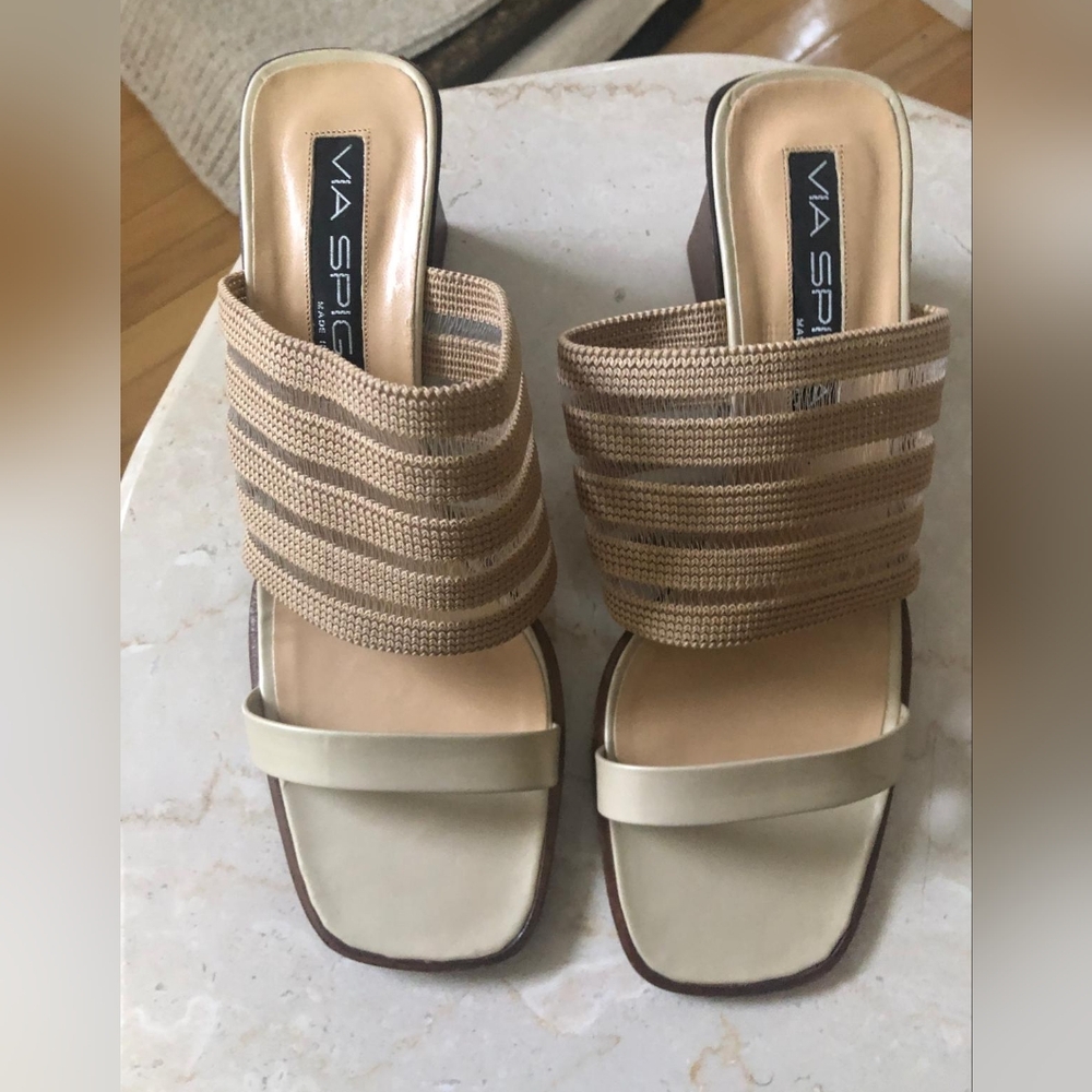New Via Spiga block heel sandal